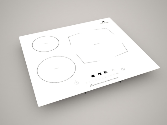 white ceramic 3 burner  induction cooker