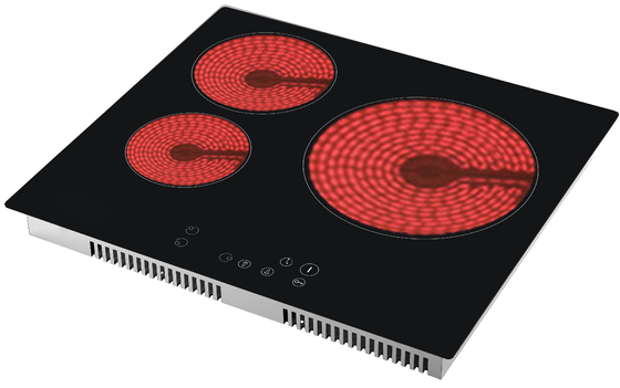 Built In Three Bunrer Infrared Ceramic Cooker Touch Control 6200W Home / Commercial Use